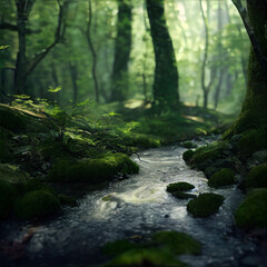 stream in the forest
