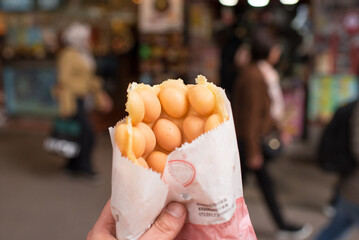 香港のエッグワッフル（鶏蛋仔）　Egg waffles : Hong Kong’s street food