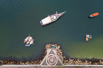 Rosa dos Ventos Anchorage Monument at Urca Neighborhood Aerial View in Rio de Janeiro, Brazil