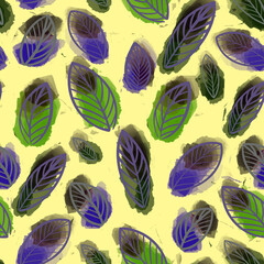 leaves seamless pattern