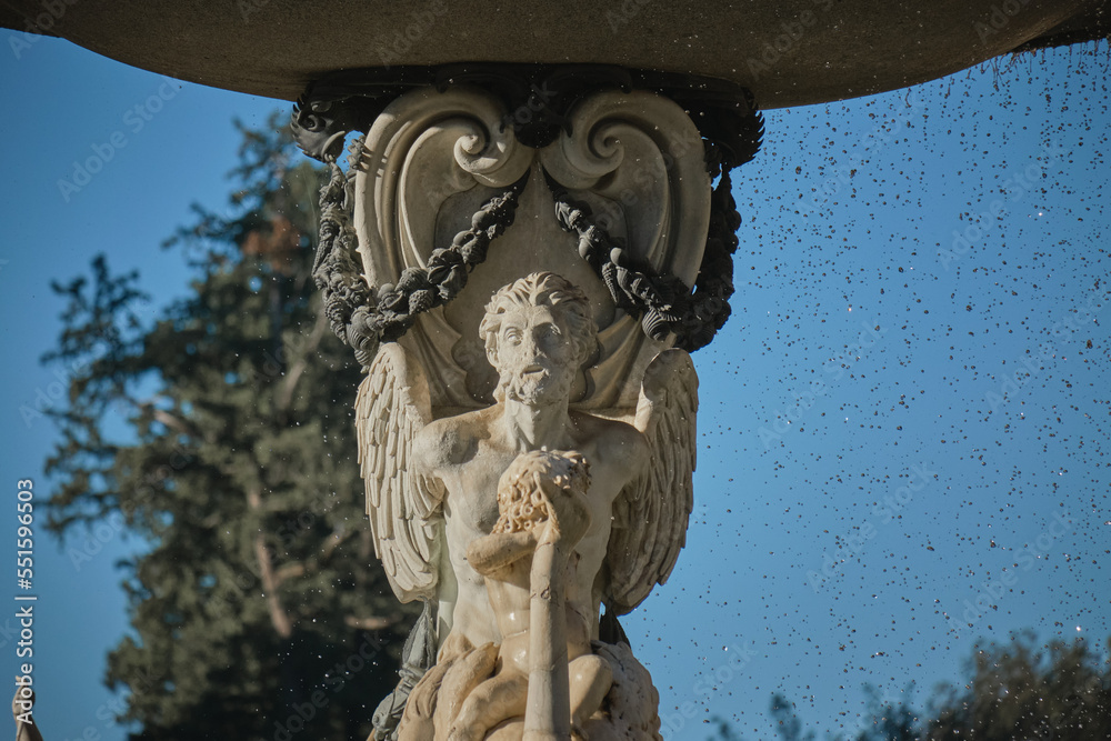 Sticker Artichoke Fountain detail in Boboli garden