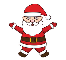 Santa Claus cartoon illustration isolated on white background. Santa Claus character vector.