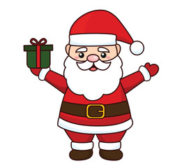 Santa Claus cartoon illustration isolated on white background. Santa Claus character vector.