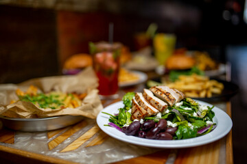 Chicken salad bar food
