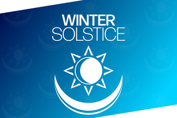 Winter Solstice. Vector illustration. Holiday poster.