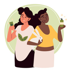 cruelty free, happy women