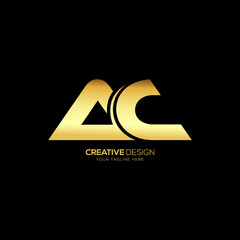 Letter A C creative abstract logo