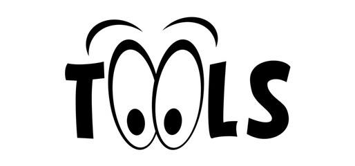 Cartoon tools and face. An online tool is a marketing program, software application that performs calculations. A tool for performing repetitive tasks. Social media tools