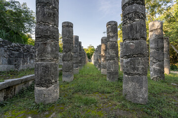 The Thousand Columns Group in the Chichen Itza Archaeological Zone.