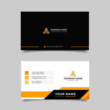 business card White and yellow Corporate Professional