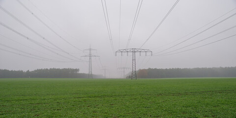Overhead power pole