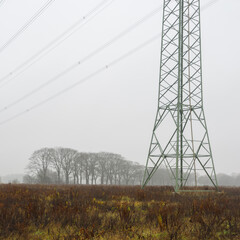 Overhead power pole
