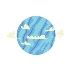 space planet and clouds
