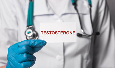 Testosterone hormone. Male sexual health concept