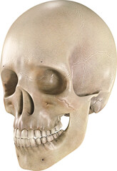 Obraz premium Skull of the human isolated on a transparency background
