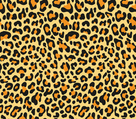 Seamless leopard pattern vector animal print for textiles, fashion