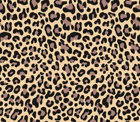 Leopard seamless pattern, wild cat print, trendy texture for textile. Animal background. Disguise
