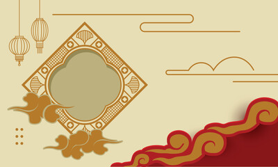 Chinese oriental holiday template design background