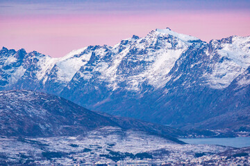 Fototapeta premium snow covered mountains in winter