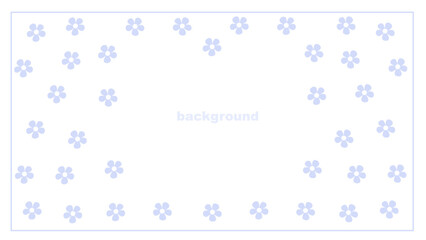 blue flowers the white background for text