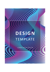 Cover template graphic geometric and glitch elements. Desing template. Abstract posers art graphic background