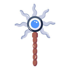 Look at this scary wand flat icon 