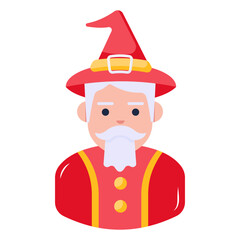 Look at this fantasy character flat icon 