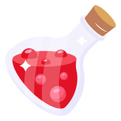 A flat icon design of magic potion