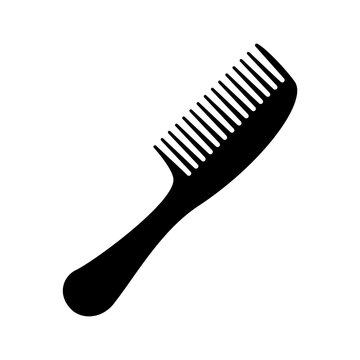 recommend clip art: Hair combs vector icon. Hairbrush silhouette isolated on white background.