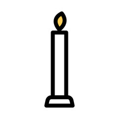 calender light/candle / julelys icon illustration, vector
