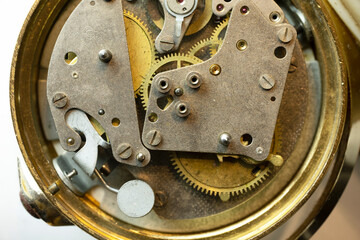 mechanism antique vintage wrist watch beautiful original black and metallic background