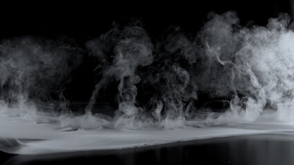 White atmospheric smoke, abstract background, close-up. - obrazy, fototapety, plakaty