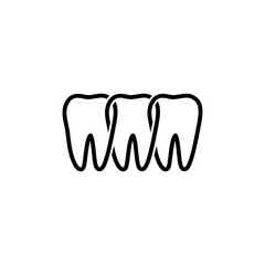 Tooth icon isolated on white background 