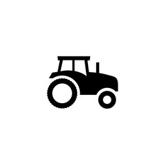Farm tractor vector icon.