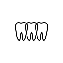 Tooth icon isolated on white background 