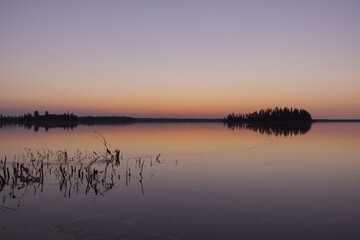 A Colouful Sunset at Elk Island National Park