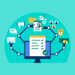 RPA robotic process automation concept