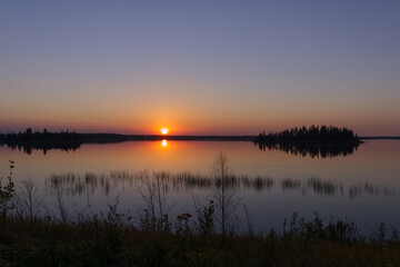 A Colouful Sunset at Elk Island National Park
