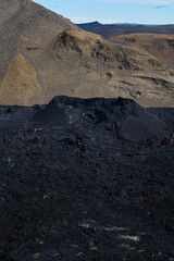 Fagradalsfjall volcano - dormant volcanic crater at Meradalir valley, Iceland. Eruption lasted 3...