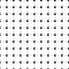 Fototapeta na wymiar Square seamless background pattern from black noodle symbols are different sizes and opacity. The pattern is evenly filled. Vector illustration on white background