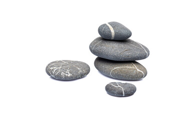 Fototapeta na wymiar Balancing Stones. Isolated on white background.