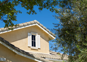Attic window, Single family residence, Menifee, California, USA