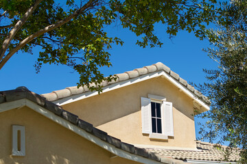 Attic window, Single family residence, Menifee, California, USA