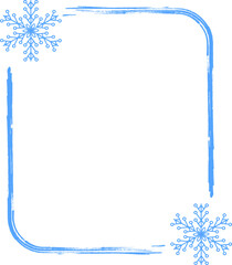 A set of Christmas frames on a blue background. Vector Illustration