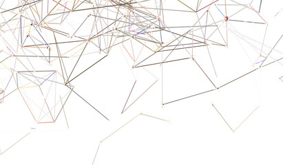 Abstract futuristic - technology with polygonal shapes on dark blue background.