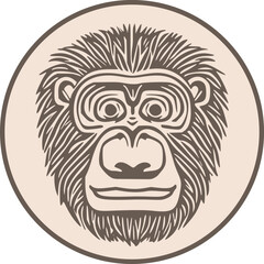 Monkey face design