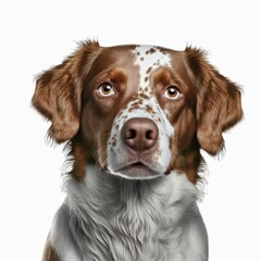 Portrait of a dog isolated on white background