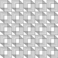 seamless pattern, made with squares and lines, a square in a square