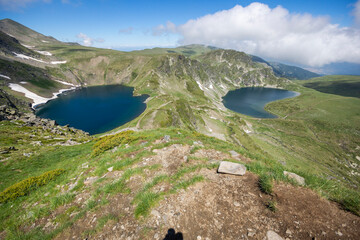Landscape of Rila Mountain around The Seven Rila Lakes, Bulgaria