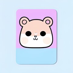 Die-cut sticker, Cute kawaii book sticker, white background, illustration minimalism, vector, pastel colors
